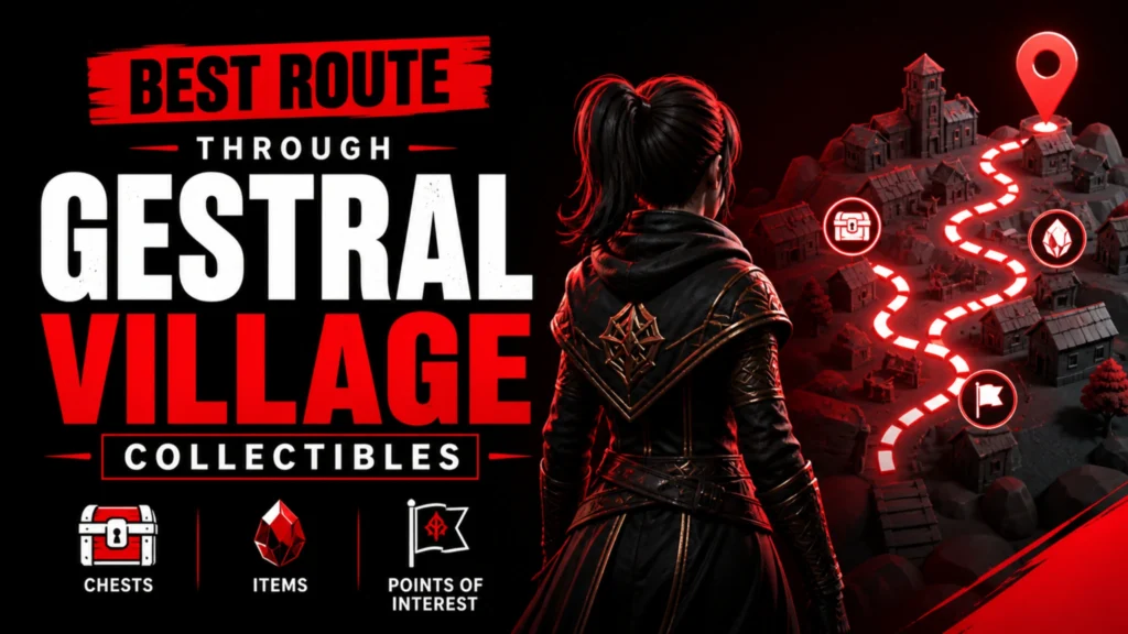 Best route through Clair Obscur Expedition 33 Gestral Village collectibles map