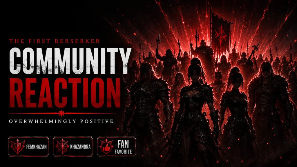 First Berserker Khazan Female Character community reaction FemKhazan fan response