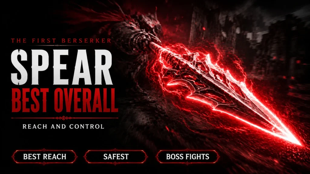 First Berserker Khazan Spear best weapon overall reach control boss fights