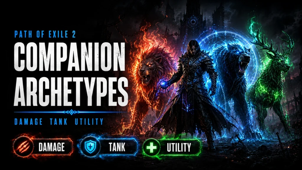 Path of Exile 2 Companion Empowered archetypes damage tank utility beast types