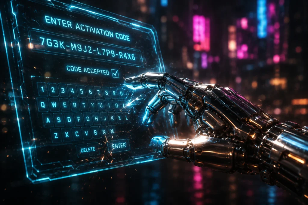 How to activate Cyberpunk 2077 CDKey holographic terminal code entry cybernetic hand